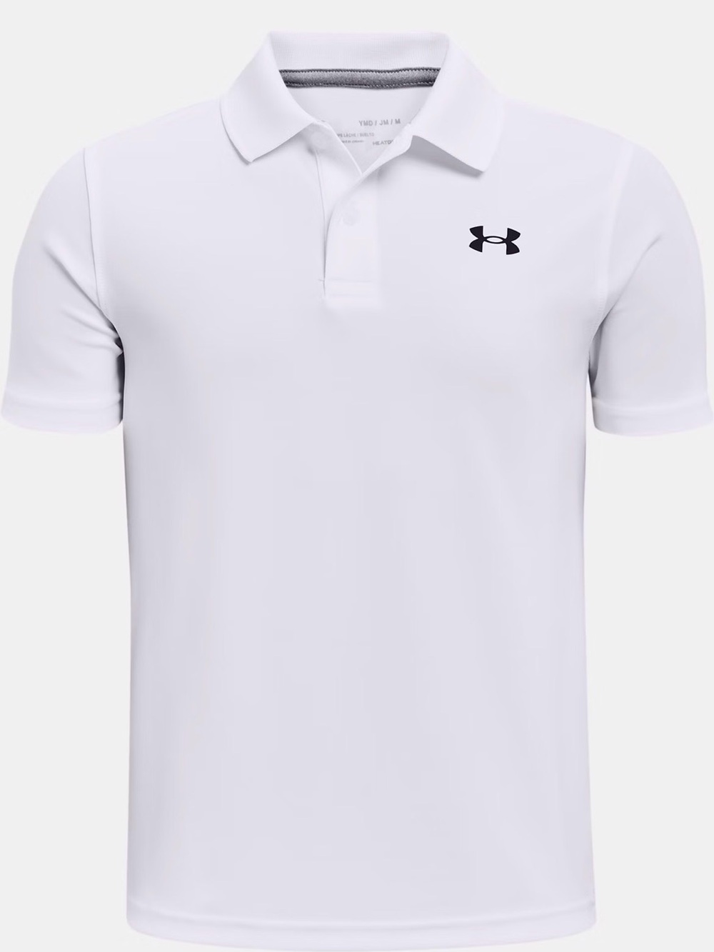 Under Armour Boys Polo Navy & white w/pitch gray Logo